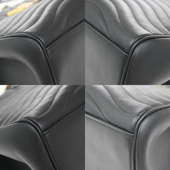 LOUIS VUITTON New Wave Shoulder Hand Bag Calf Leather Black M51496 332RF605 - Picture 7 of 14